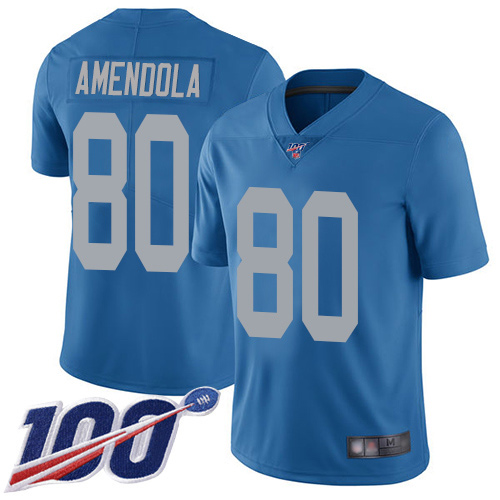 Detroit Lions Limited Blue Men Danny Amendola Alternate Jersey NFL Football #80 100th Season Vapor Untouchable->detroit lions->NFL Jersey